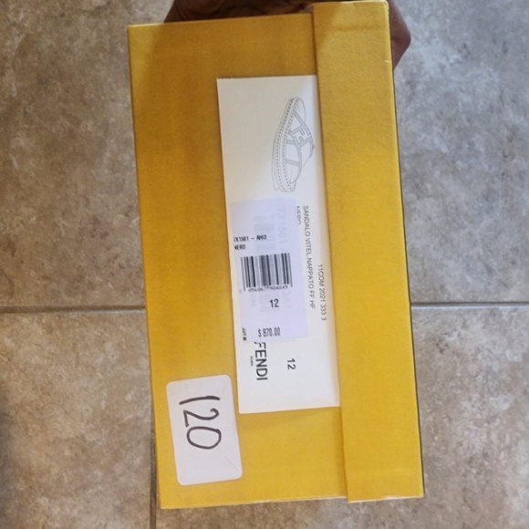 Fendi Men's Leather Slides - Picture 4 of 4